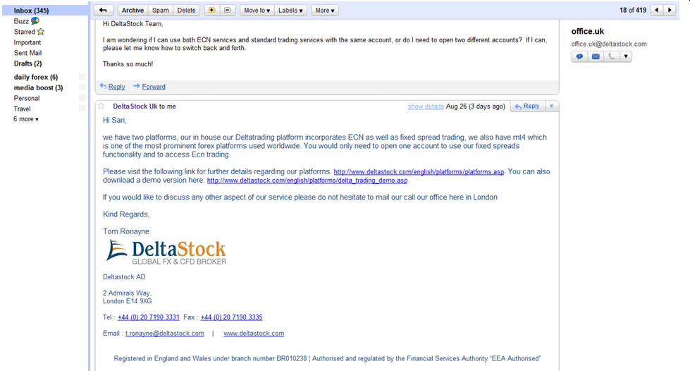 Email von Deltastock Email von Deltastock